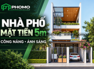 Thiết Kế Nhà Phố Mặt Tiền 5m: Cách Bố Trí Công Năng, Ánh Sáng Và Thông Gió
