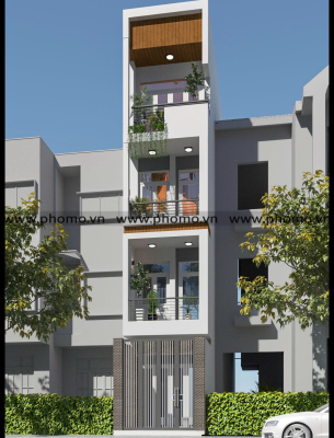 Mẫu nhà phố hiện đại 1 trệt 5 lầu tại TP.HCM