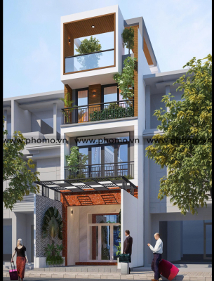 Mẫu nhà phố hiện đại 1 trệt 6 lầu tại TP.HCM
