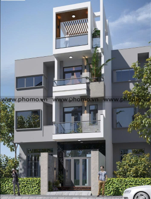 Mẫu nhà phố hiện đại 1 trệt 8 lầu tại TP.HCM