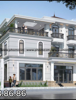 Mẫu nhà phố hiện đại 1 trệt 2 lầu tại TP.HCM